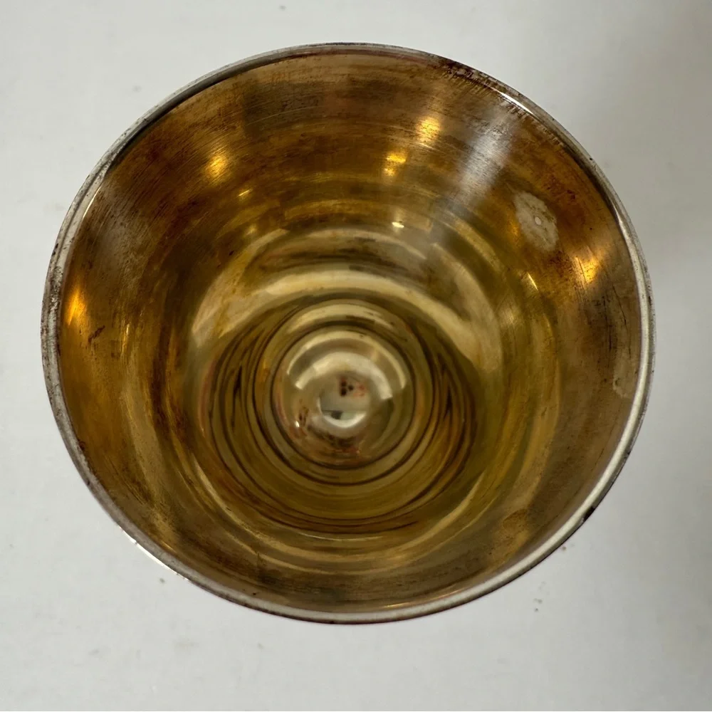 Vintage ‘79 Leonard Silver Plated‎ Stemmed 5.5” Cordial Wine Goblet EPNS Retro